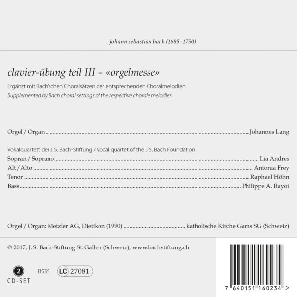 Clavier-Übung Teil III – «Orgelmesse»-1461
